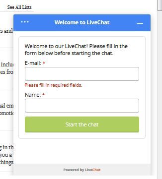 VictoriaAdvocate.com's live chat function